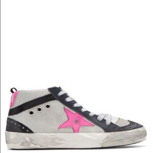 Golden Goose Grey Mid Star Net Sneakers 38
